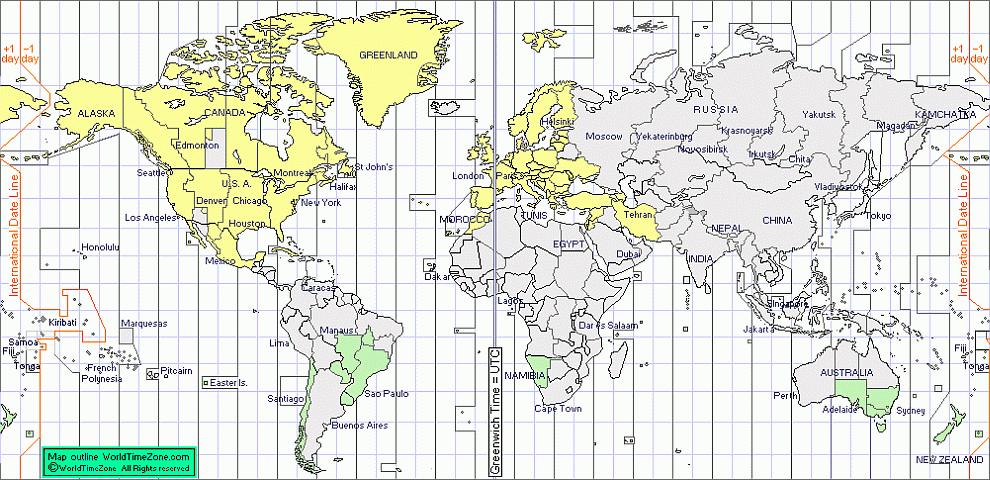 How many time zones in australia